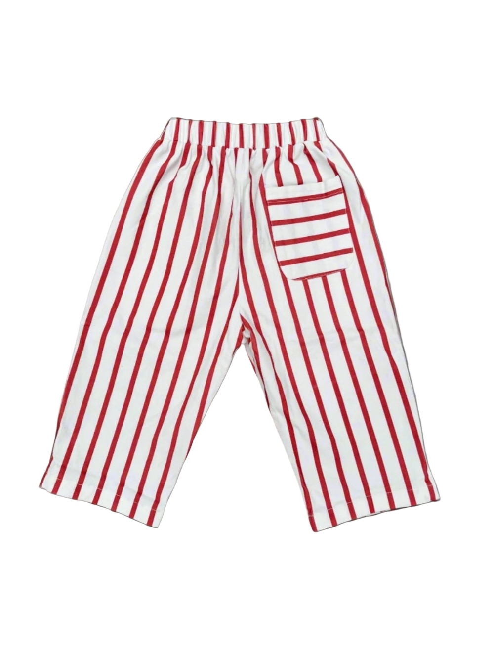 NWOT The Milk Crew Oversized Poppy Pants Cherry Red Stripes 3T-4T
